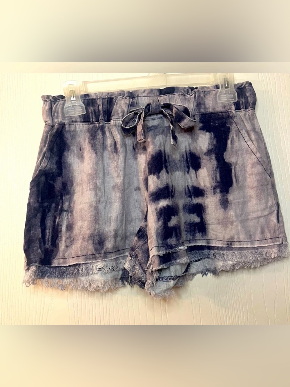 🛍️Rewash Small High Waist Gray/Purple Tie-Dye Shorts